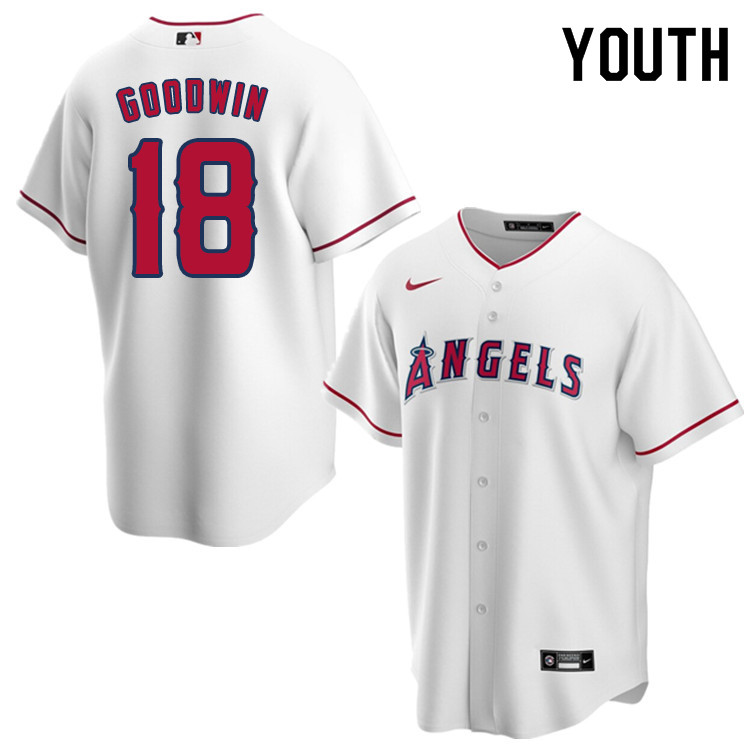 Nike Youth #18 Brian Goodwin Los Angeles Angels Baseball Jerseys Sale-White